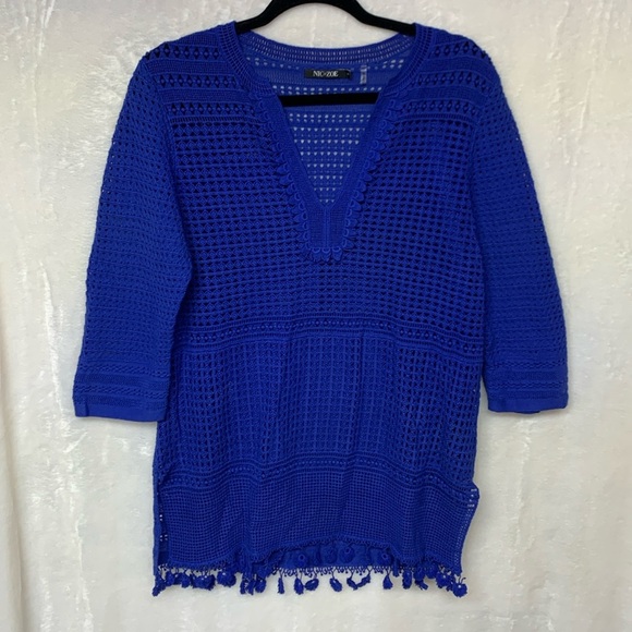 Nic+Zoe Blue Top Women’s Small - Picture 1 of 10
